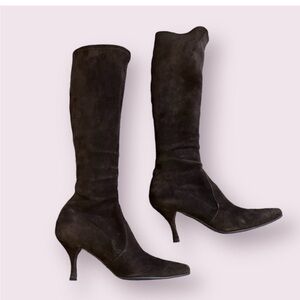 Brown suede Stuart Weitzman boots